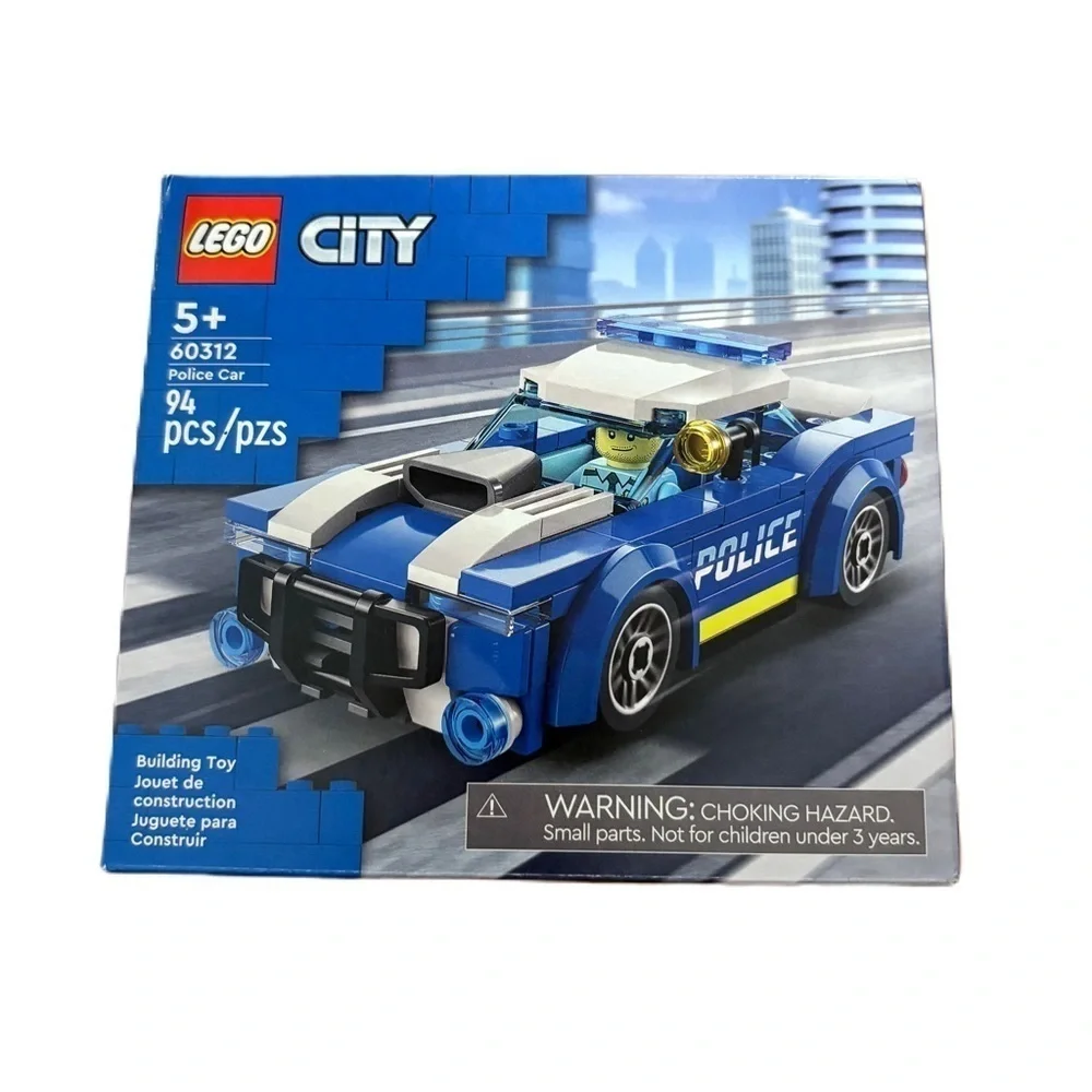 LEGO City Police Car Building Toy - Blue and White 60312 Building Set (94 Pieces